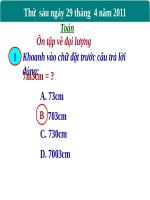 Ôn tập về đại lượng