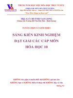 SKKN KHAI THÁC điều KIỆN PHẢN ỨNG và HIỆN TƯỢNG pư HH để tạo HỨNG THÚ học CHƯƠNG OXI lưu HUỲNH 