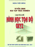 HÌNH HỌC TỌA ĐỘ OXYZ THẦY ĐẶNG VIỆT ĐÔNG