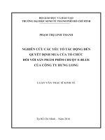 Nghiên cứu các yếu tố tác động đến quyết định mua của tổ chức đối với sản phẩm phím chuột e  bue của công ty hưng long 