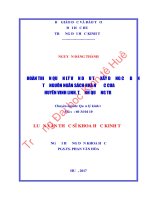 Hoàn thiện quản lý vốn đầu tư xây dựng cơ bản từ nguồn ngân sách Nhà nước của huyện Vĩnh Linh, tỉnh Quảng Trị