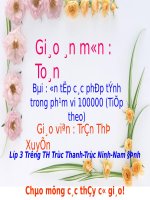 Ôn tập bốn phép tính trong phạm vi 100 000 (tiếp theo)
