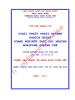 GIẢI PHÁP PHÁT TRIỂN KHÁCH HÀNG DOANH NGHIỆP TẠI CHI NHÁNH MOBIFONE QUẢNG TRỊ