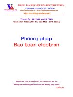 Phương pháp bảo toàn electron 