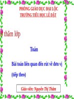 Bài toán liên quan đến rút vế đơn vị (tiếp theo)