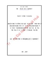 Hoàn thiện công tác quản lý thuế thu nhập doanh nghiệp đối với các doanh nghiệp sản xuất kinh doanh chế biến gỗ rừng trồng, tại cục thuế tỉnh quảng trị 