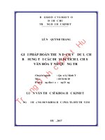 Giải pháp hoàn thiện dịch vụ du lịch bổ sung tại các điểm di tích lịch sử văn hoá tỉnh quảng trị 