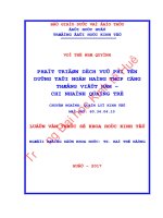 Phát triển dịch vụ phi tín dụng tại Ngân hàng TMCP công thương Việt Nam - Chi nhánh Quảng Trị