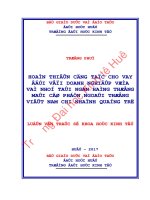 Hoàn thiện công tác cho vay đối với doanh nghiệp vừa và nhỏ tại Ngân hàng Thương mại cổ phần Ngoại thương Việt Nam chi nhánh Quảng Trị