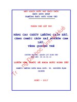 Nâng cao chất lượng cán bộ, công chức cấp xã huyện cam lộ, tỉnh quảng trị 