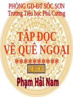 Tuần 16. Về quê ngoại