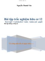 Bài tập trắc nghiệm hóa học hữu cơ 12   nguyễn thanh vào 