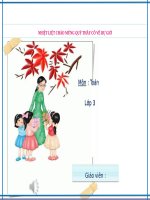 Các Bài giảng khác thuộc Chương trình Toán 3