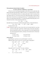 SỬ DỤNG PHƯƠNG TRÌNH ION   ELECTRON 