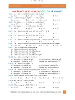 166 câu hỏi trắc nghiệm tổng ôn về số phức   hứa lâm phong 