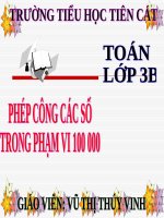Phép cộng các số trong phạm vi 100 000