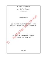 QUẢN lý THU NGÂN SÁCH NHÀ nước tại THỊ xã HƯƠNG THỦY, TỈNH THỪA THIÊN HUẾ 