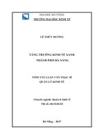 Tăng trưởng kinh tế xanh thành phố đà nẵng (tt) 