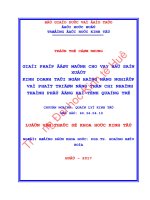 Giải pháp đẩy mạnh cho vay hộ sản xuất kinh doanh tại ngân hàng nông nghiệp và phát triển nông thôn chi nhánh thành phố Đông Hà - tỉnh Quảng Trị