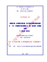 Hoàn thiện công tác quản lý chi ngân sách nhà nước tại phòng tài chính  kế hoạch huyện vĩnh linh, tỉnh quảng trị 
