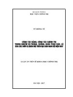 công tác đảng, công tác chính trị trong nhiệm vụ phòng, chống, khắc phục bão, lũ của các đơn vị quân đội trên địa bàn nam bộ hiện nay 