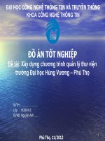 ĐỒ ÁN TỐT NGHIỆP QUẢN LÝ THƯ VIỆN CỤ THỂ PHÂN TÍCH CHÍNH XÁC 2017