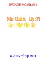 Tuần 14. Nghe-viết: Nhớ Việt Bắc