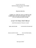 Nghiên cứu, thiết kế, chế tạo thiết bị thí nghiệm kiểm tra phân tích động lực học của xy lanh giảm chấn cỡ nhỏ (LV thạc sĩ)