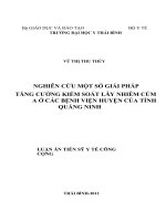 Nghiên cứu một số giải pháp tăng cường kiểm soát lây nhiễm cúm a ở các bệnh viện huyện của tỉnh quảng ninh  