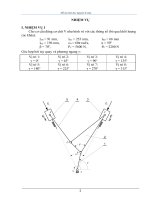 Đồ án (bài tập lớn ) môn học Nguyên lý máy