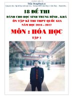 18 đề thi dành cho học sinh trung bình   khá môn hóa học   lê hữu đông (tập 1) 
