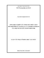 Tổng hợp, nghiên cứu tính chất phức chất hỗn hợp phối tử salixylat và 1,10 – phenantrolin của một số nguyên tố đất hiếm nhẹ (LV thạc sĩ)