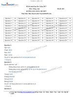 ĐỀ GIẢI CHI TIẾT đề MINH họa lần 3 môn ANH 