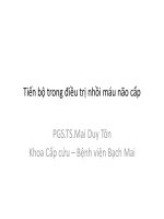 BÀI GIẢNG Tiến bộ trong điều trị nhồi máu não cấp