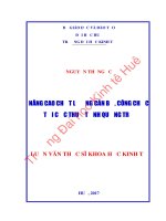 Nâng cao chất lượng cán bộ, công chức tại cục thuế tỉnh quảng trị