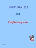 Bài 4. Phòng bệnh đường hô hấp
