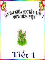 Tuần 9. Ôn tập Giữa Học kì I