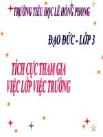 Bài 6. Tích cực tham gia việc lớp, việc trường