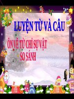 Tuần 1. Ôn về từ chỉ sự vật. So sánh