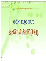 Bài 1. Kính yêu Bác Hồ