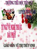 Tuần 24. MRVT: Nghệ thuật. Dấu phẩy