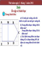 Ôn tập về hình học (tiếp theo)