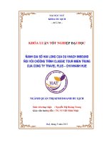 Đánh giá sự hài lòng của du khách inbound đối với chương trình classic tour miền trung của công ty travel plus   chi nhánh huế (tt)