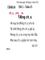 Tuần 1. Tặng cháu