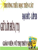 Bài 2. Giữ lời hứa