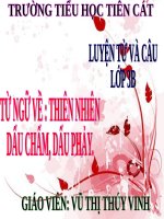 Tuần 34. MRVT: Thiên nhiên. Dấu chấm, dấu phẩy