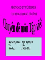 CHUYÊN ĐỀ MÔN TẬP VIẾT LỚP 3