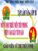 Tuần 1. Nói về Đội TNTP. Điền vào giấy tờ in sẵn