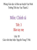 Tuần 2. Bàn tay mẹ