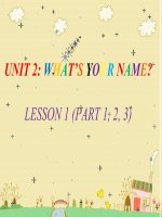 Unit 2: What is your name?